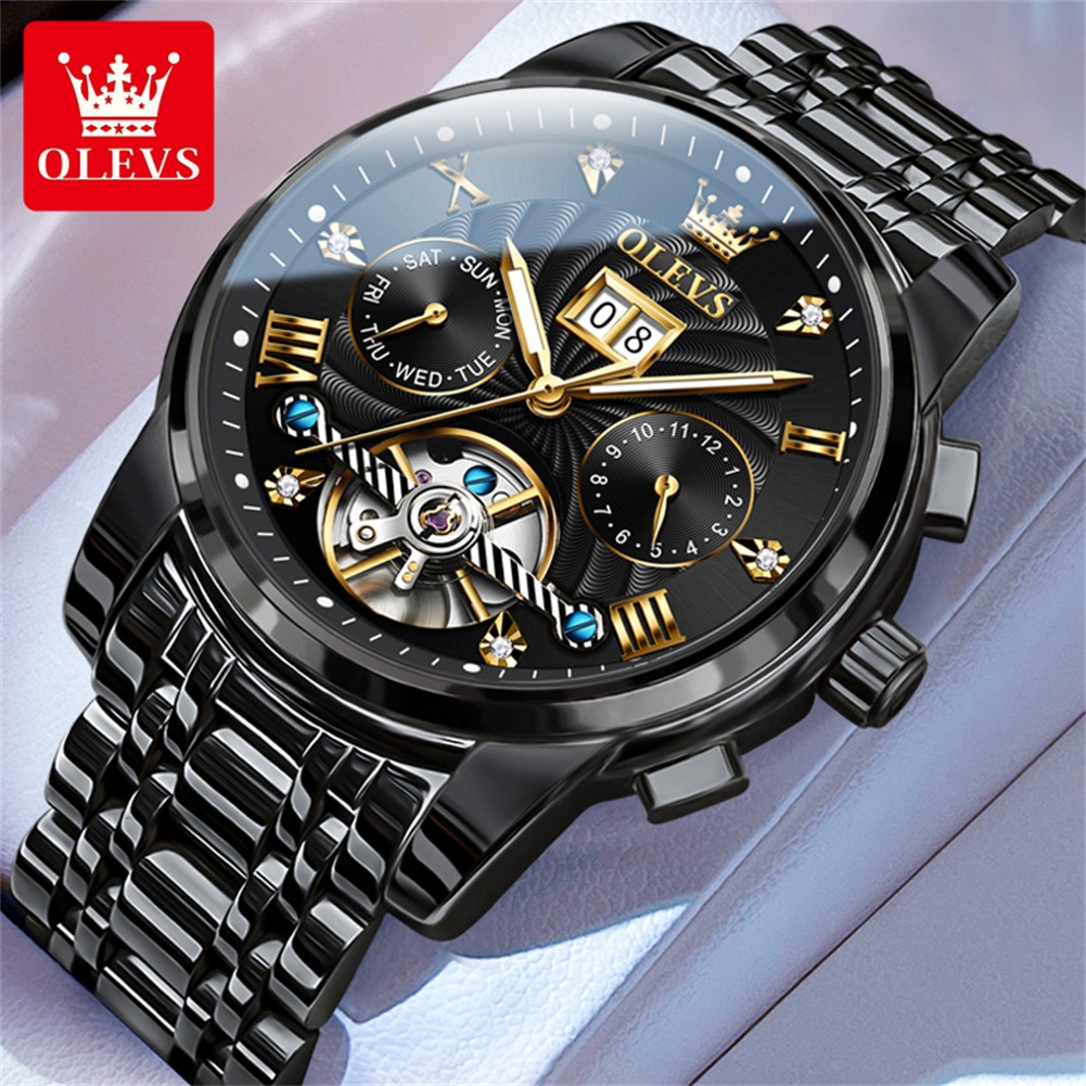 Rolex Watch Submariner - OLEVS Classic Men's Watches Tourbillon Multi-function