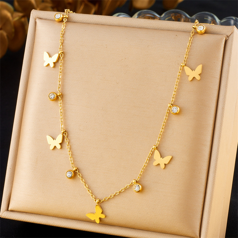 CZ Butterfly Tassel Necklace S - огляд і ціна Butterfly Clasp Deployant
