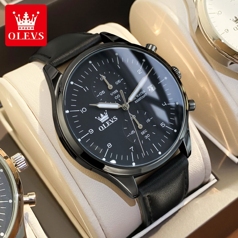 OLEVS 2880 Casual Fashion Men' - огляд і ціна Leather Watch Band Men
