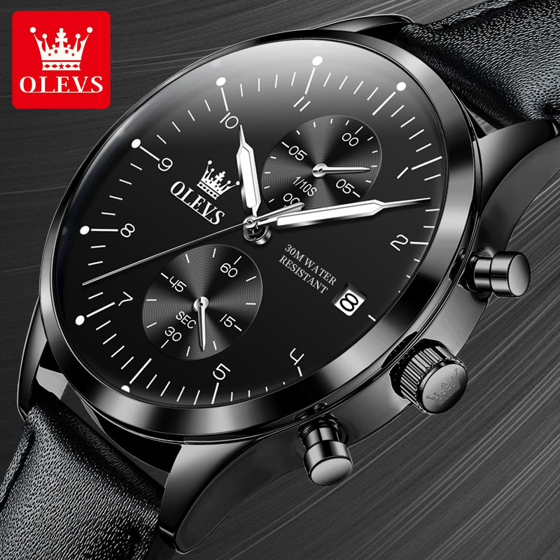 OLEVS 2880 Casual Fashion Men' - огляд і ціна Leather Watch Band Men
