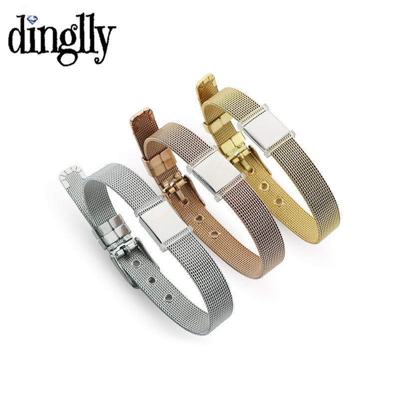 DINGLLY 10mm High Quality Stai - огляд і ціна Mesh Strap Metal