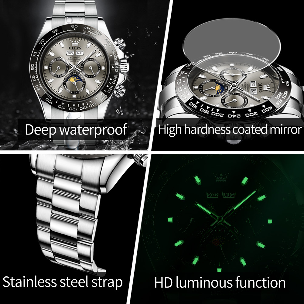 OLEVS 6654 Luxury Mens Watch C - огляд і ціна Rolex Watch Submariner