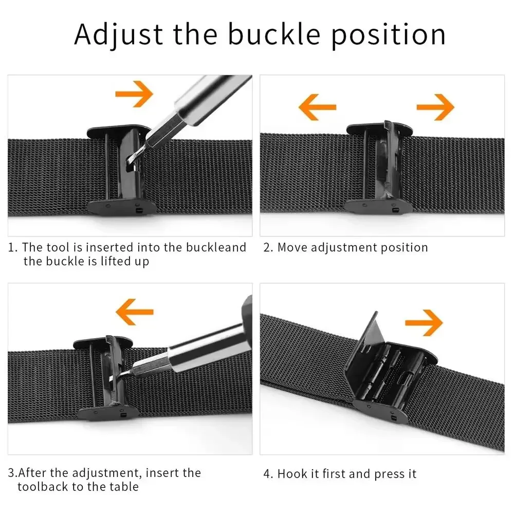 Metal Bands for Garmin Vivoact - огляд і ціна Mesh Strap Metal