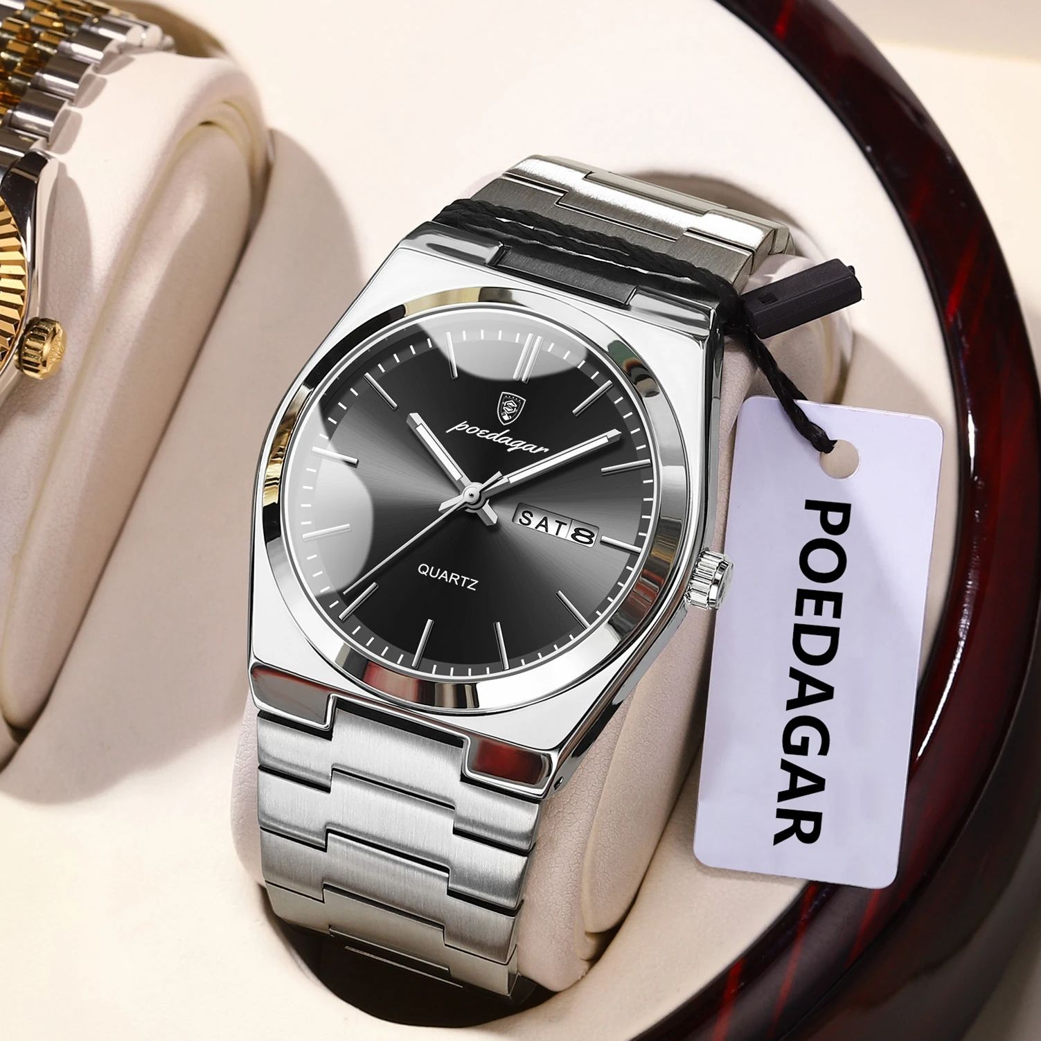 POEDAGAR Luxury Men's Quartz W - огляд і ціна Patek Philippe Watch Nautilus