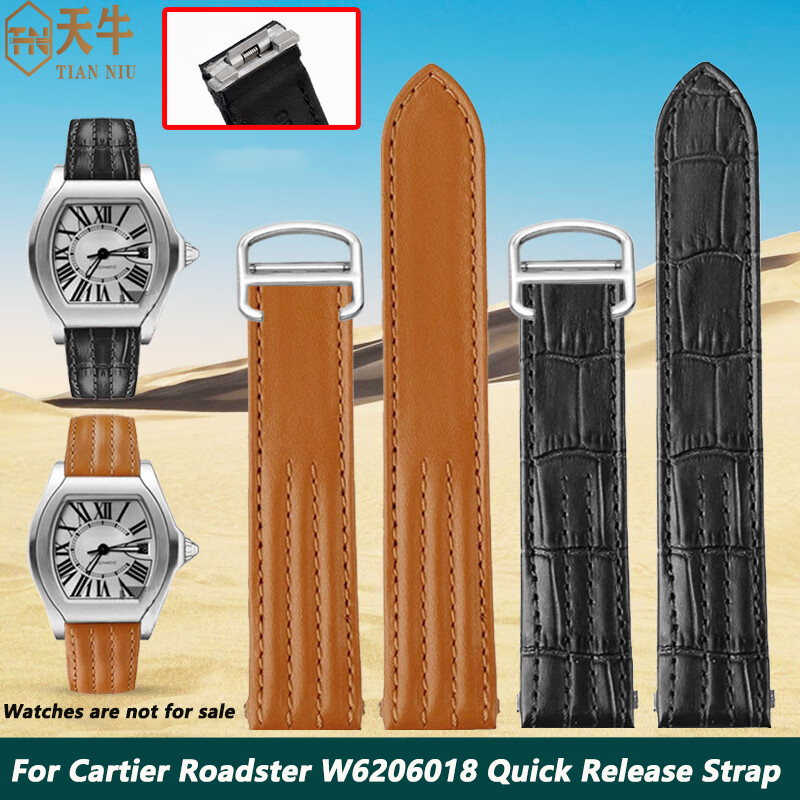 15.5mm 19mm 20mm For Cartier R - огляд і ціна Leather Strap Quick Release